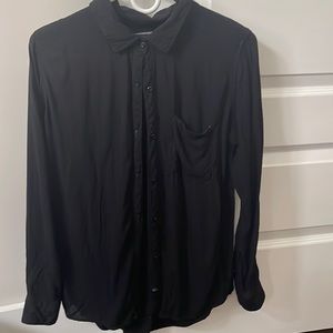 Rails black button down
